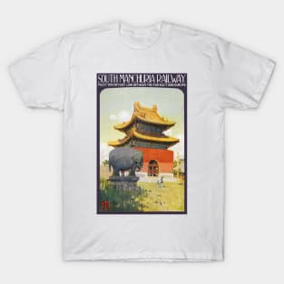 Vintage Travel Poster Japan South Manchuria Railway T-Shirt